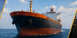 Marine vessel at sea